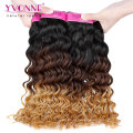 Weave peruano do cabelo humano da onda profunda da cor de Ombre do produto novo Weave